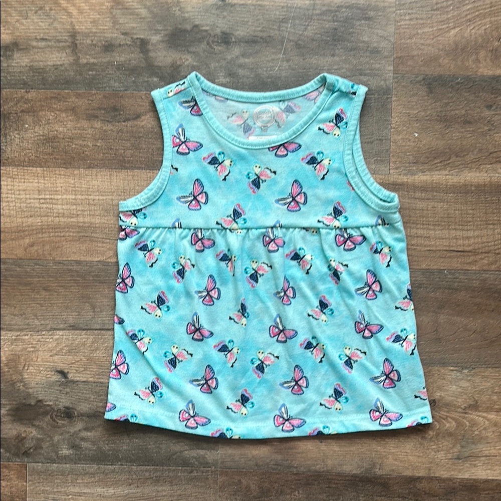 Wonder Nation Blue Cartoon Print Tank Top